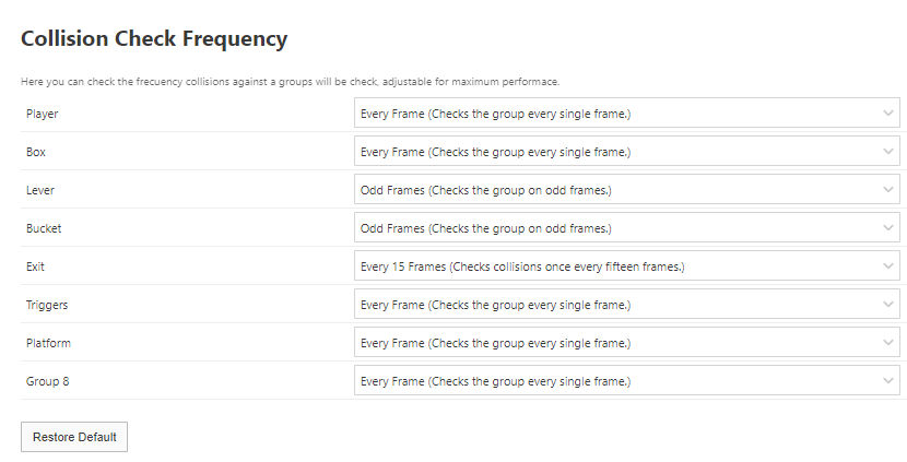 Collision Check Frequency