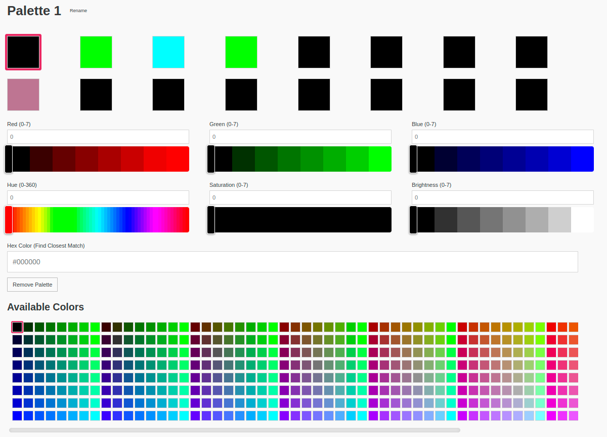 Palette Window