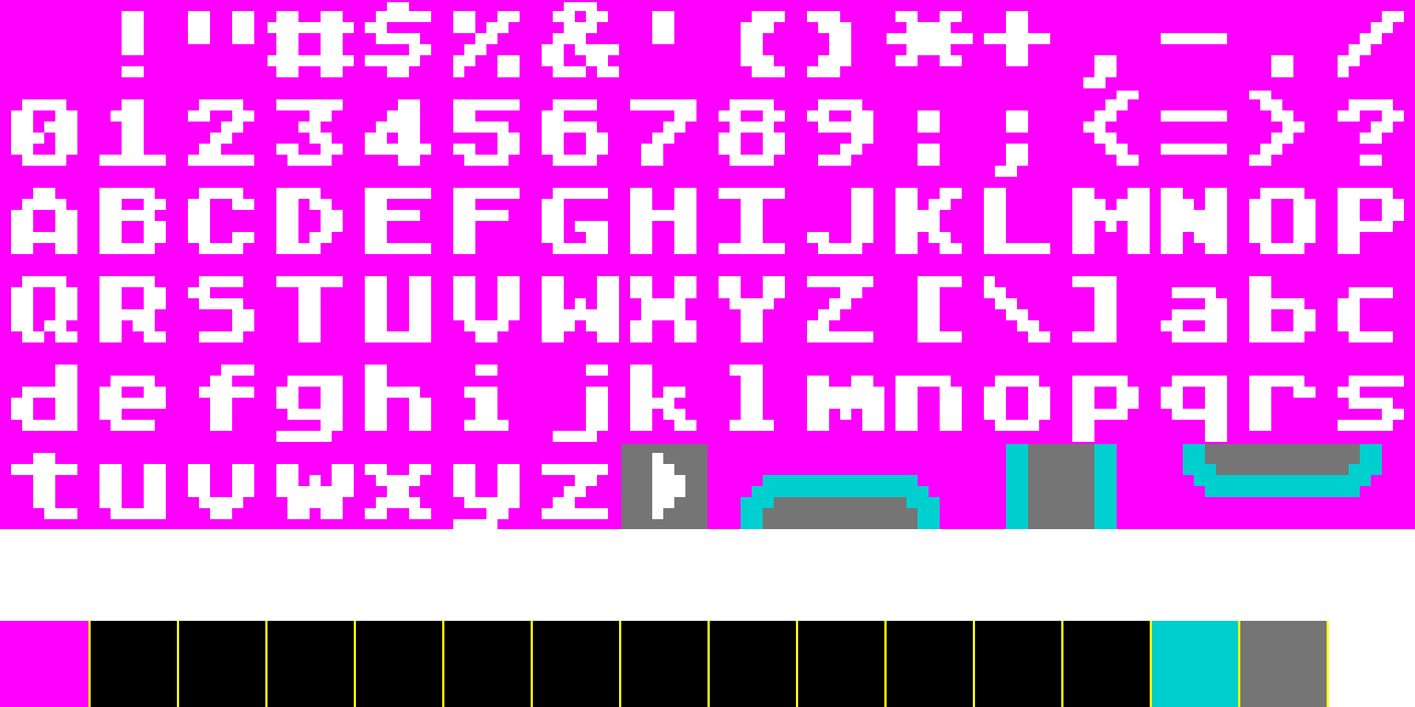 Font with Palette
